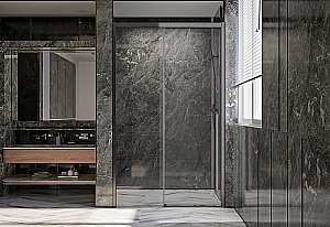 Душевая дверь Veconi Premium Trento PTD30-GR-120-01-C4 прозрачная/профиль брашированный графит купить в интернет-магазине Sanbest