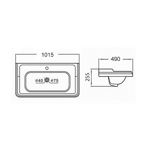 Раковина CeramaLux N 101,5 3310 белая купить в интернет-магазине Sanbest