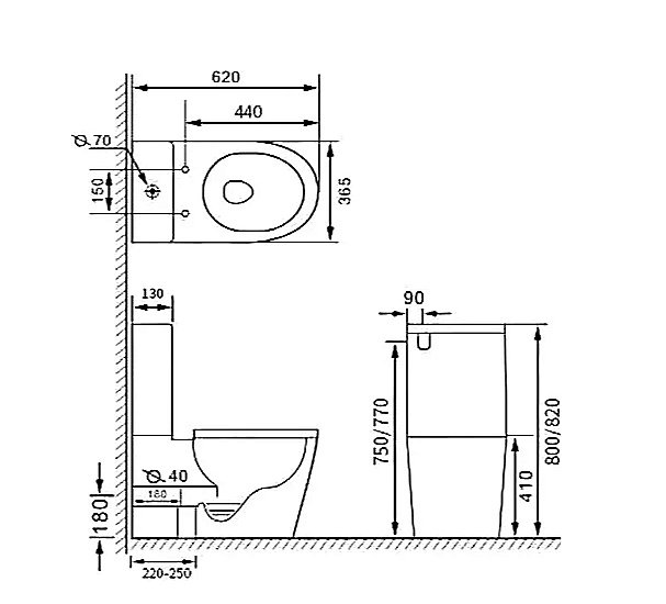 Унитаз напольный SantiLine SL-5014SM-BD безободковый, с бачком, с крышкой микролифт, белый купить в интернет-магазине Sanbest