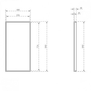 Зеркало Abber STEIN AS6640 40x80 белое в ванную от интернет-магазине сантехники Sanbest