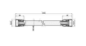 Душевой шланг Bravat P72120BW-ENG купить в интернет-магазине сантехники Sanbest
