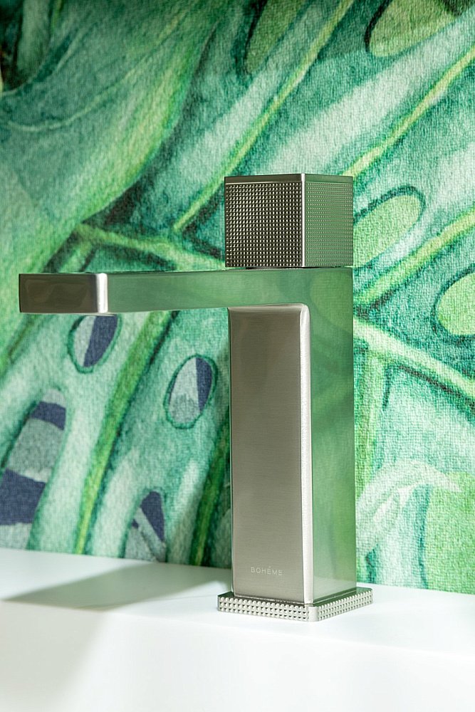 Смеситель для раковины Boheme QUAD 159-NB никель брашированный купить в интернет-магазине сантехники Sanbest