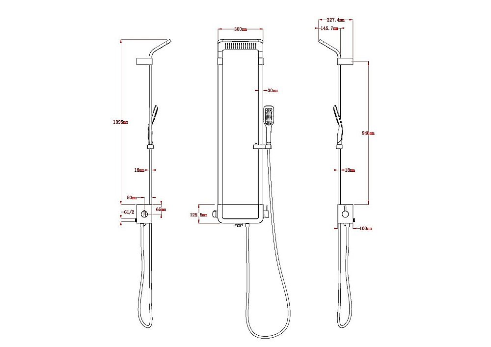 Душевая панель Black&White SEASONS Shine White W1010 белая купить в интернет-магазине сантехники Sanbest
