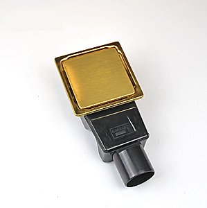 Душевой трап RGW Drain Leo-02-10 100х100 60210210-06 золото брашированное купить в интернет-магазине Sanbest