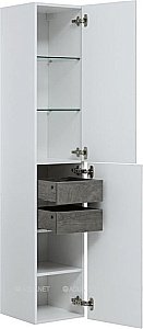 Шкаф-пенал Aquanet Nova 242261 35 белый для ванной в интернет-магазине сантехники Sanbest
