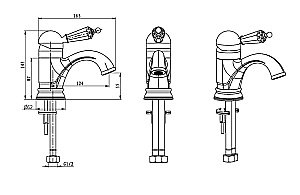 Смеситель для раковины Boheme Imperiale Ripresa 321 купить в интернет-магазине сантехники Sanbest