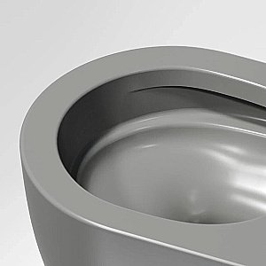 Унитаз подвесной Ceramica Nova Modena CN6063MH безободковый, с крышкой микролифт, антрацит матовый купить в интернет-магазине Sanbest