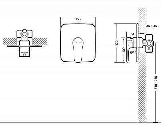 Смеситель для душа Bravat SOURCE PB8173218CP-ENG купить в интернет-магазине сантехники Sanbest