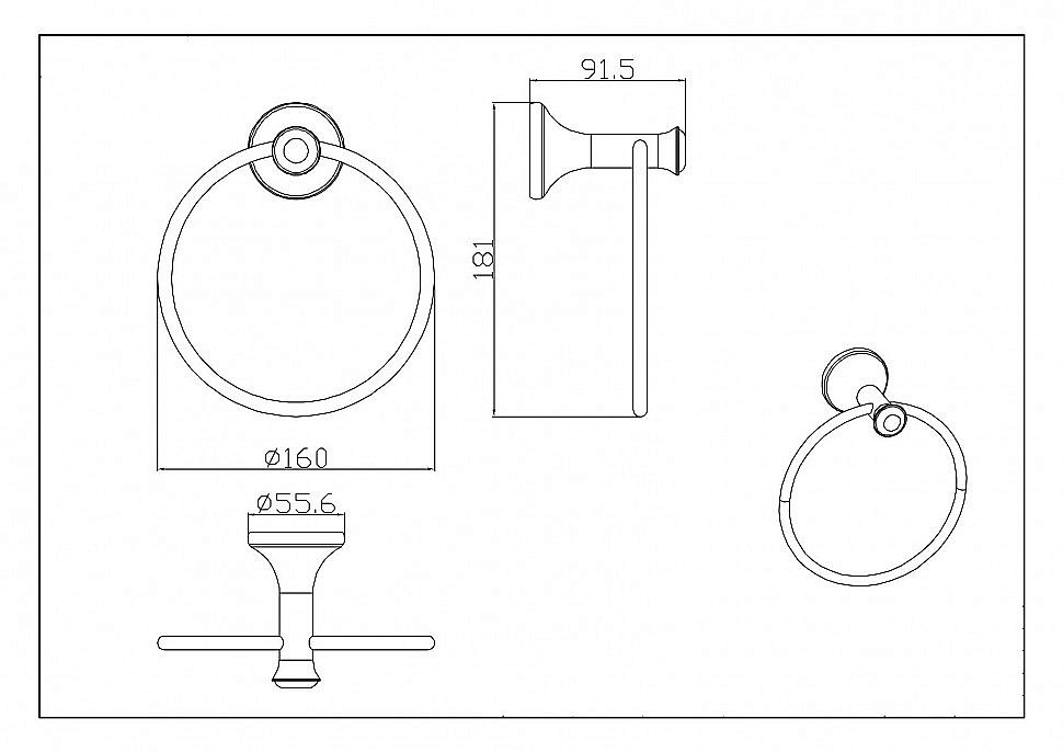 Полотенцедержатель CeramaLux Valencia 88506G золото купить в интернет-магазине сантехники Sanbest