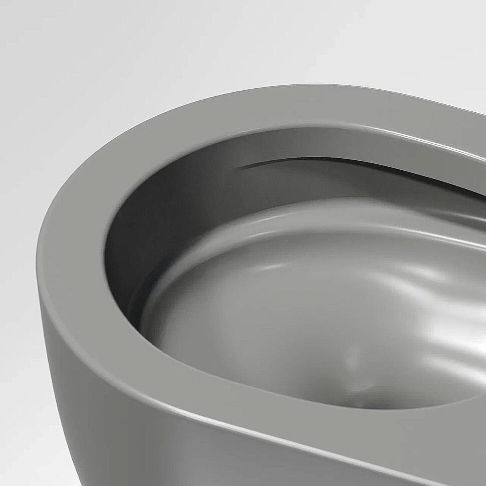 Унитаз подвесной Ceramica Nova Modena CN6063MH безободковый, с крышкой микролифт, антрацит матовый купить в интернет-магазине Sanbest