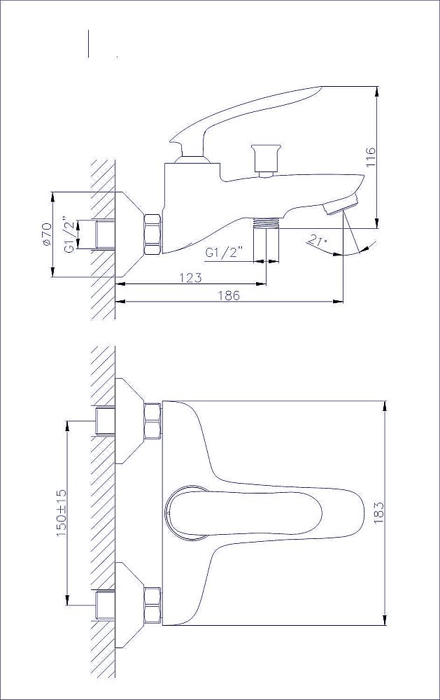 Смеситель для ванны Rush Island IS6535-44 купить в интернет-магазине сантехники Sanbest
