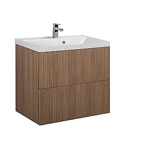 Тумба с раковиной Art&Max AM-Verona-Push-700-2C-SO-KV/AM-LAV-700-MR-FА Kadena Wood для ванной в интернет-магазине Sanbest