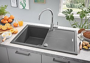 Кухонная мойка Grohe K400 31639AT0 серый гранит купить в интернет-магазине сантехники Sanbest