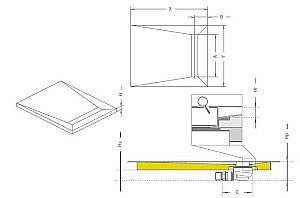 Душевой трап Radaway Rain 550 с поддоном под плитку 790х1190 купить в интернет-магазине Sanbest