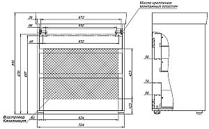 Тумба с раковиной Aquanet Nova Lite 302473 75 дуб рошелье для ванной в интернет-магазине Sanbest