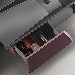 Тумба с раковиной Black&White Gravity V-2438 160 серая для ванной в интернет-магазине Sanbest