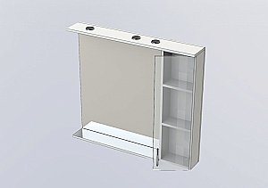 Зеркало со шкафом Aquanet Донна 100 светлый дуб в ванную от интернет-магазине сантехники Sanbest