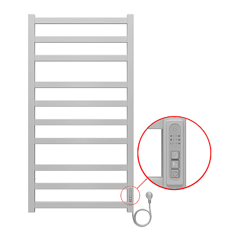 Полотенцесушитель электрический Azario PALERMO П10 500х1000 AZ83850W белый купить в интернет-магазине сантехники Sanbest