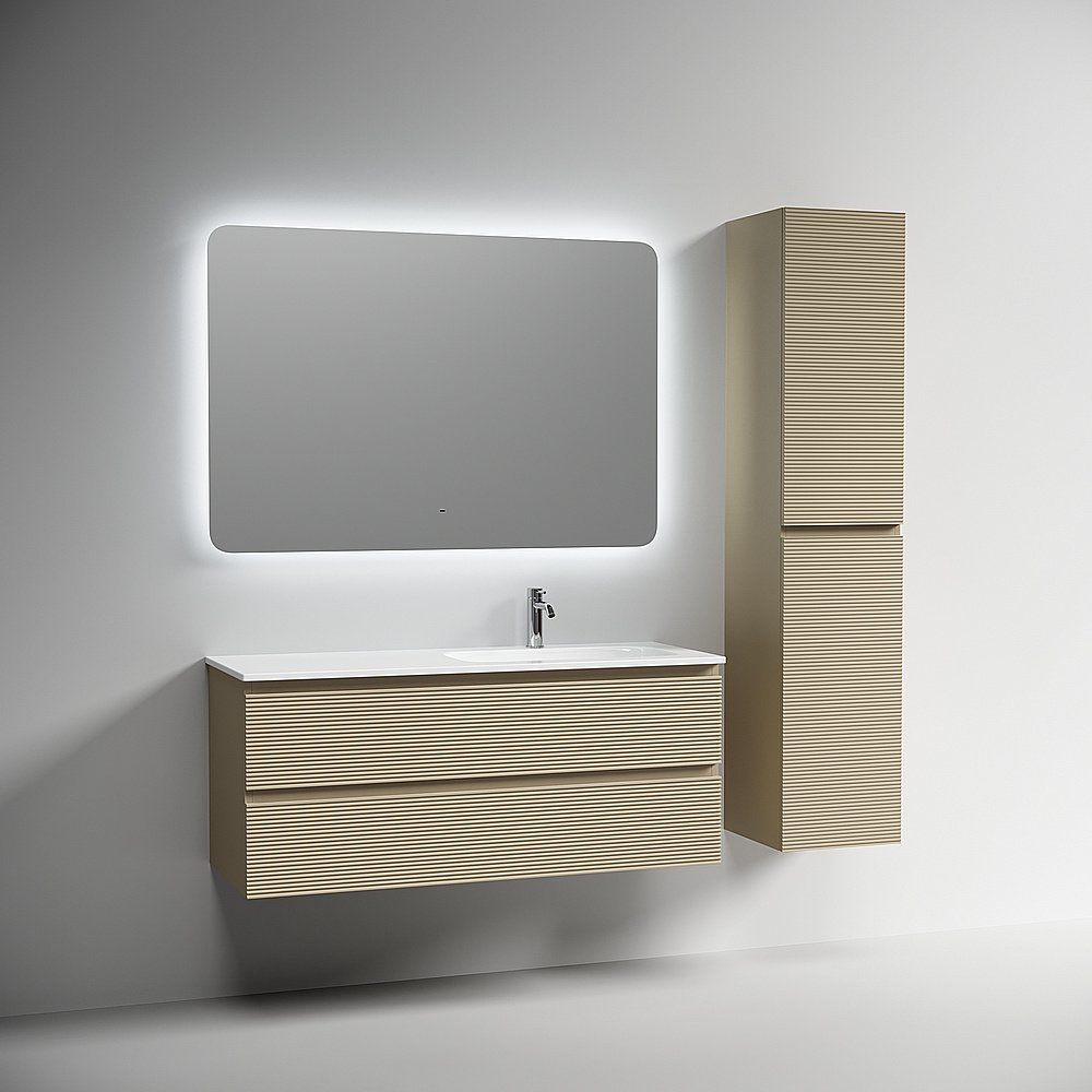 Тумба с раковиной Sancos Folk FL120LCP/FL120RCP Капучино для ванной в интернет-магазине Sanbest