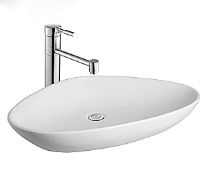 Раковина накладная Ceramalux N 66 9062 белая купить в интернет-магазине Sanbest