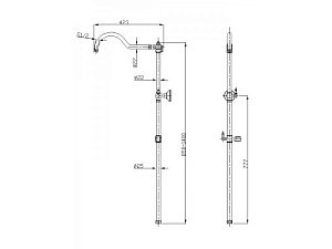 Душевая колонна Aksy Bagno Prestigio Ps701-2002-2004 хром купить в интернет-магазине сантехники Sanbest