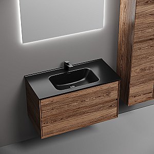 Тумба с раковиной Sancos Marmi 2.0 90 MR2.090ECH дуб чарльстон для ванной в интернет-магазине Sanbest