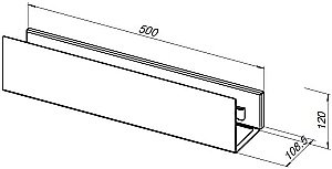 Полка Aquanet Магнум 274189 50 черная матовая, с крючками купить в интернет-магазине сантехники Sanbest