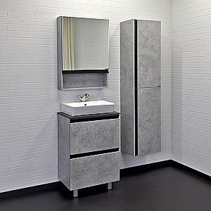 Тумба с раковиной Comforty Эдинбург 00-00004763 60 бетон светлый для ванной в интернет-магазине Sanbest