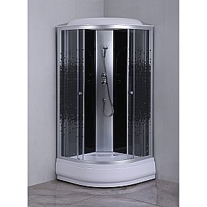 Душевая кабина Loranto CS-6610-25K 100х100 прозрачное стекло/профиль хром купить в интернет-магазине Sanbest