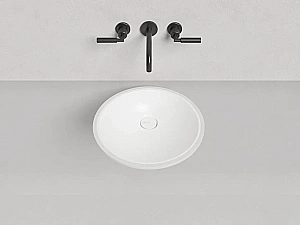 Раковина врезная снизу столешницы Salini MAREA 08 1802208M 42 из искусственного камня S-Stone, белая матовая купить в интернет-магазине Sanbest