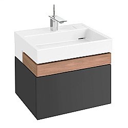 Тумба Jacob Delafon TERRACE EB1185 60 серый антрацит лак купить в интернет-магазине сантехники Sanbest