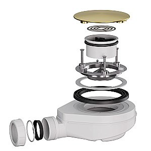 Сифон для душевого поддона RGW S-16-1G 442416100-06 золото купить в интернет-магазине сантехники Sanbest