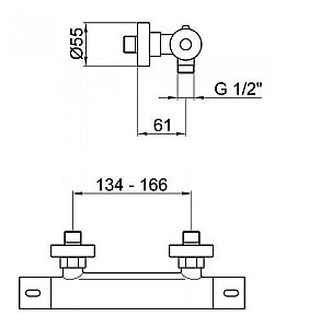 Смеситель для душа Webert Elio EL980102345 купить в интернет-магазине сантехники Sanbest