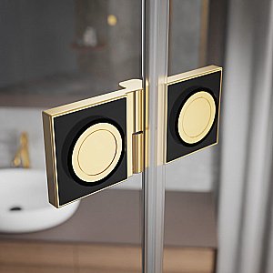 Душевая дверь Radaway Essenza Pro Gold DWJ 120 стекло прозрачное/профиль золото купить в интернет-магазине Sanbest