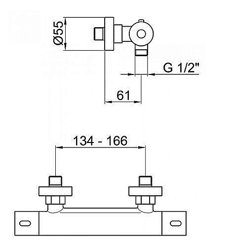 Смеситель для душа Webert Elio EL980102345 купить в интернет-магазине сантехники Sanbest