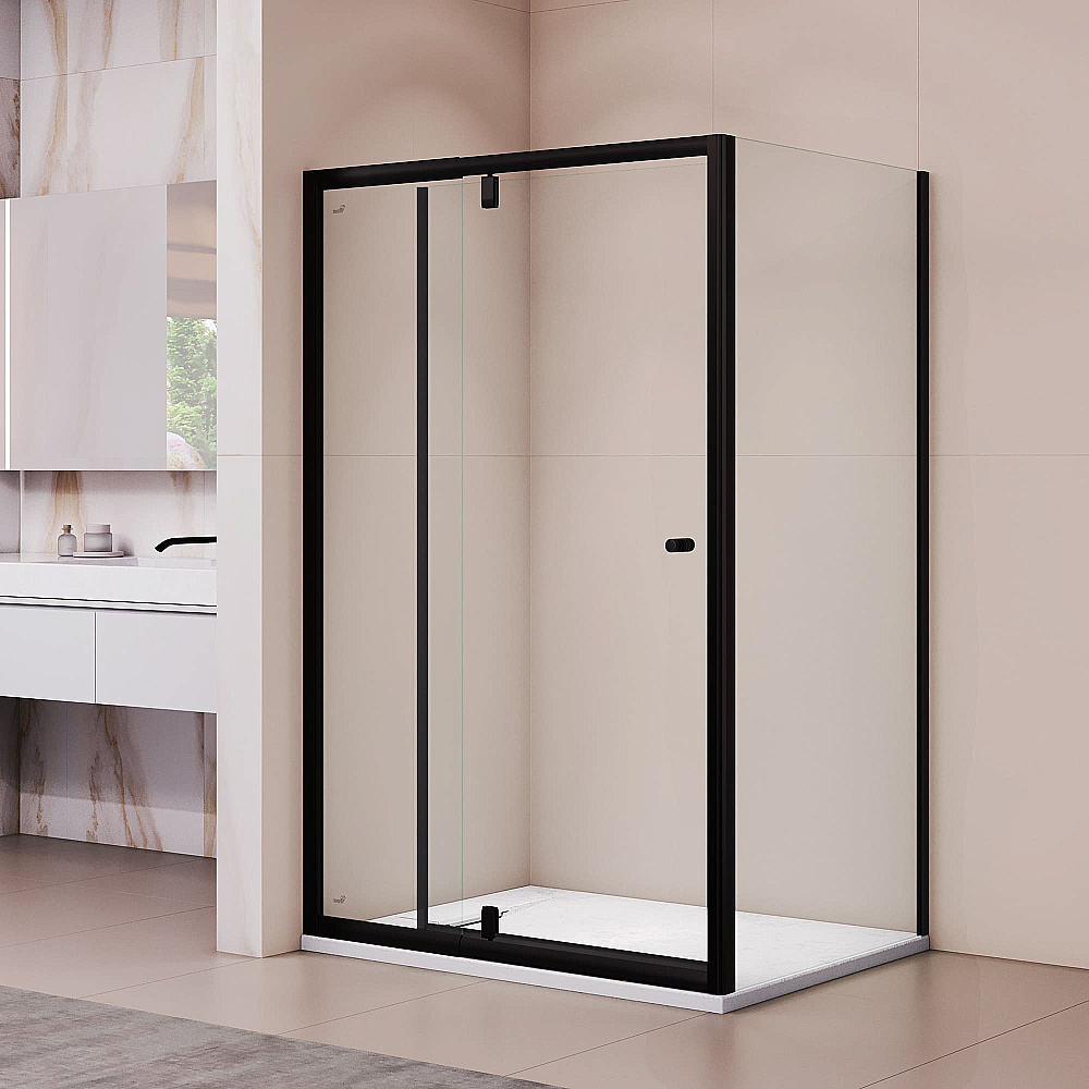 Душевой уголок RGW Passage PA-44B (PA-02B + Z-050-1B) 41084410-014 120x100 стекло прозрачное/профиль черный купить в интернет-магазине Sanbest