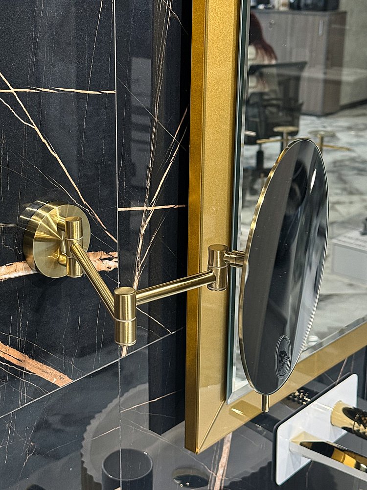 Зеркало косметическое Boheme 508-G золото купить в интернет-магазине сантехники Sanbest