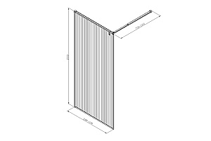Душевое ограждение Royal Bath BERN RB120-T-CH 120x200 стекло прозрачное/профиль хром купить в интернет-магазине Sanbest