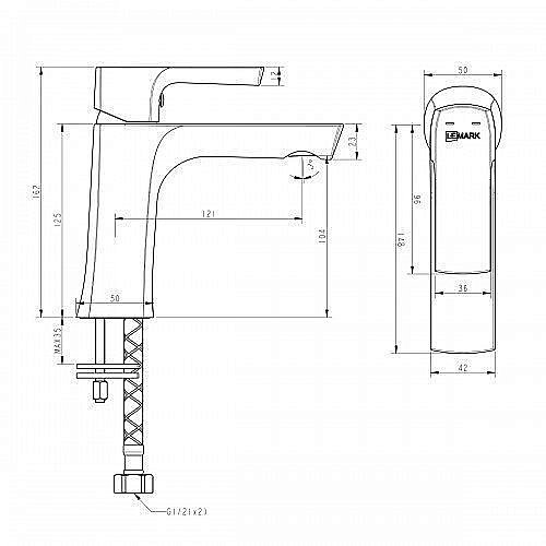 Смеситель для раковины Lemark Ursus LM7206BL Черный купить в интернет-магазине сантехники Sanbest
