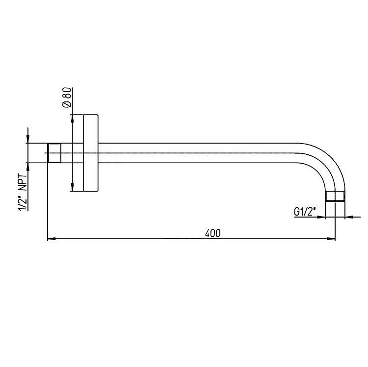 Держатель верхнего душа PAINI 50CR745T140BI хром купить в интернет-магазине сантехники Sanbest