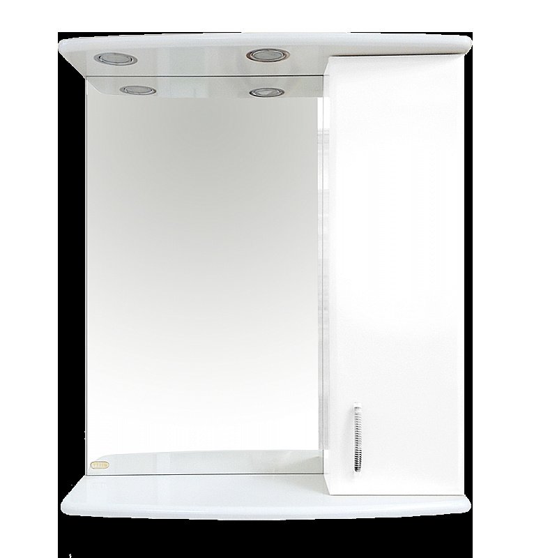 Зеркало со шкафом Misty Астра 60 белый/бордовый в ванную от интернет-магазине сантехники Sanbest