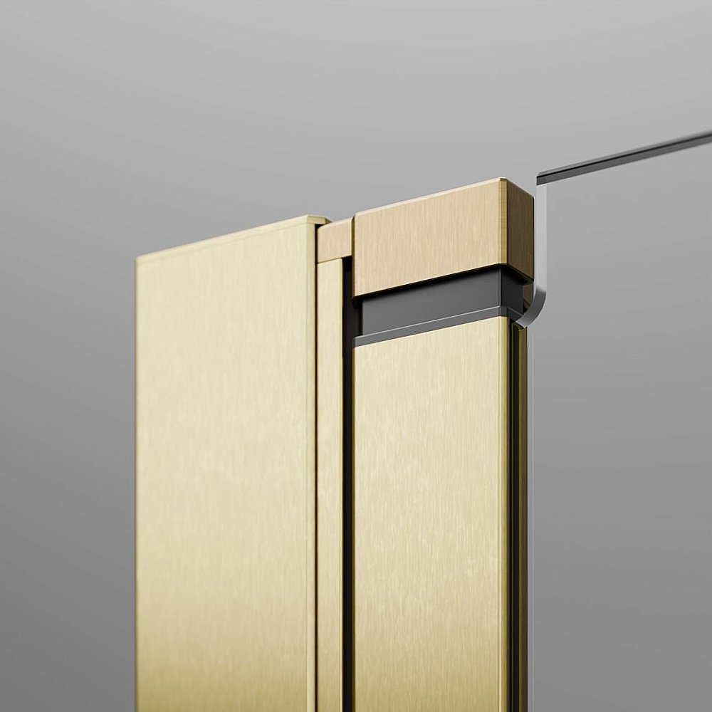Шторка для ванны Radaway Nes Brushed Gold PND II 130 стекло прозрачное/профиль брашированное золото купить в интернет-магазине Sanbest