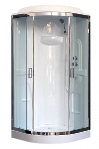 Душевая кабина Royal Bath RB90HK1-T-CH 90x90 профиль хром/стекло прозрачное купить в интернет-магазине Sanbest