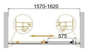 Душевая дверь Cezares MOLVENO-BF-1 160 купить в интернет-магазине Sanbest