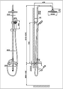 Душевая система D&K Rhein Marx DA1393701B07 купить в интернет-магазине сантехники Sanbest