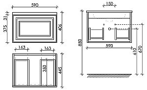 Тумба с раковиной Sancos Very VR60W 60 Bianco для ванной в интернет-магазине Sanbest