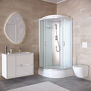 Душевая кабина Taliente TA-9091M 90х90 стекло рифленое купить в интернет-магазине Sanbest