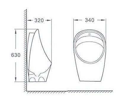 Писсуар CeramaLux X560S купить в интернет-магазине Sanbest