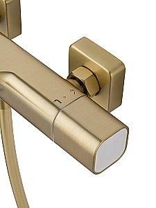 Смеситель для ванны с душевым гарнитуром и термостатом WONZON & WOGHAND SOLID, Брашированное золото (WW-C2011-A-BG) купить в интернет-магазине сантехники Sanbest