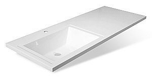 Тумба с раковиной Misty Чегет - 55 П-Чег-01055-01Н3Я (Раковина Эстет Даллас 120) белая для ванной в интернет-магазине Sanbest